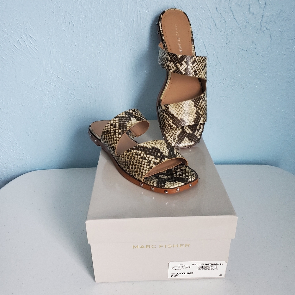 Mark Fisher Jaylin 2 snake square toe sandals